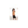 Robe bodystocking avec motifs zèbre, aux couleurs cuivrées 